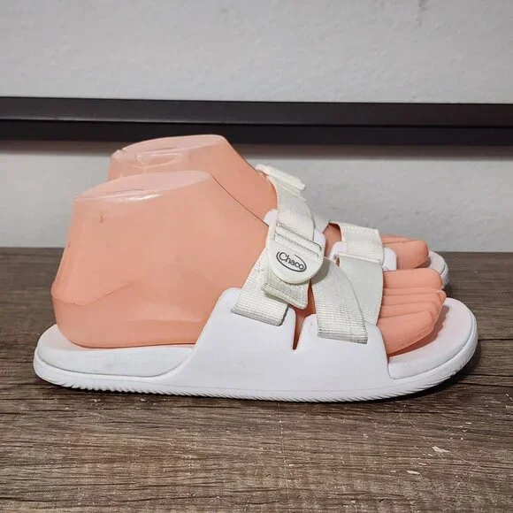 Chacos Chillos Slide Women's Sandals Shoes Size 6 White - Picture 3 of 9